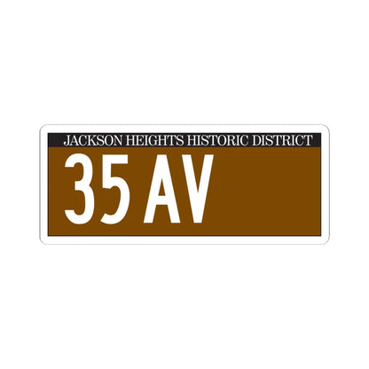 NYCDOT 35 AV Sign (New York) (Road Sign) STICKER Vinyl Kiss-Cut Decal 6 Inch White - The Sticker Space