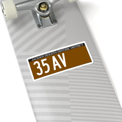 NYCDOT 35 AV Sign (New York) (Road Sign) STICKER Vinyl Kiss-Cut Decal - The Sticker Space