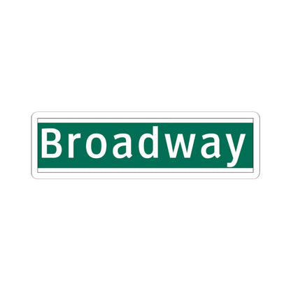 NYCDOT Broadway Sign 2 (New York) (Road Sign) STICKER Vinyl Kiss-Cut Decal 6 Inch White - The Sticker Space
