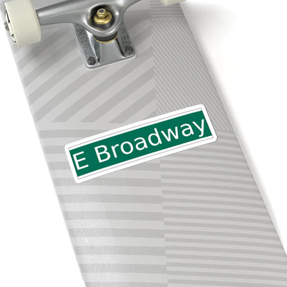 NYCDOT East Broadway Sign (New York) (Road Sign) STICKER Vinyl Kiss-Cut Decal - The Sticker Space