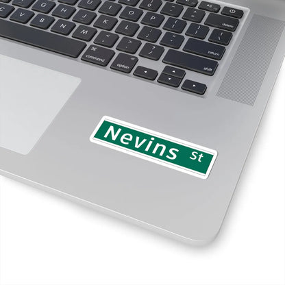 NYCDOT NEVINS ST Sign (New York) (Road Sign) STICKER Vinyl Kiss-Cut Decal - The Sticker Space