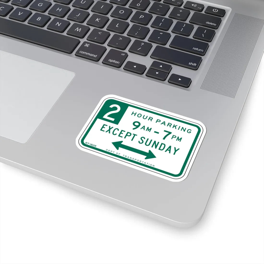 NYCDOT R7-182R (New York) (Road Sign) STICKER Vinyl Kiss-Cut Decal - The Sticker Space