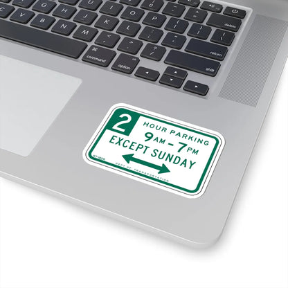 NYCDOT R7-182R (New York) (Road Sign) STICKER Vinyl Kiss-Cut Decal - The Sticker Space