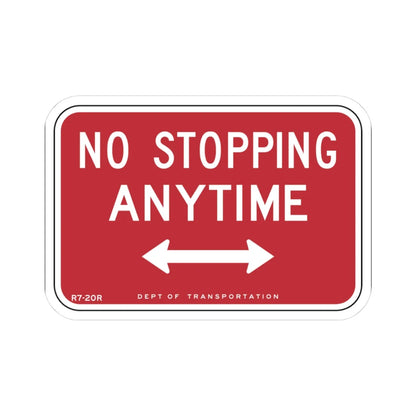 NYCDOT R7-20R (New York) (Road Sign) STICKER Vinyl Kiss-Cut Decal 3 Inch White - The Sticker Space