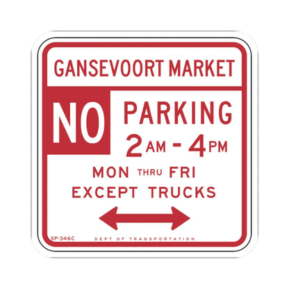 NYCDOT SC-346C (New York) (Road Sign) STICKER Vinyl Kiss-Cut Decal 2 Inch White - The Sticker Space