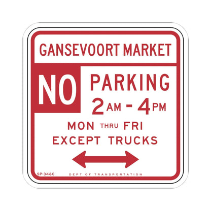NYCDOT SC-346C (New York) (Road Sign) STICKER Vinyl Kiss-Cut Decal 4 Inch White - The Sticker Space
