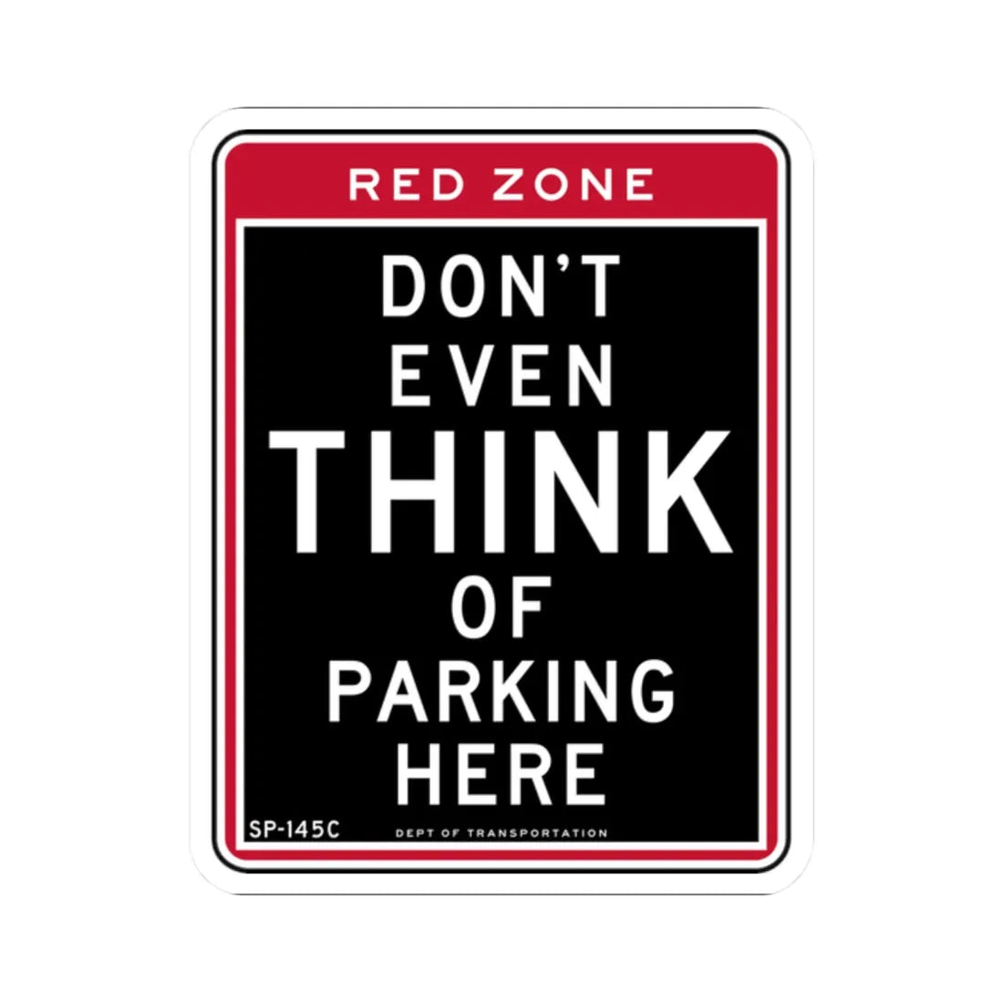 NYCDOT SP-145C (New York) (Road Sign) STICKER Vinyl Kiss-Cut Decal 2 Inch White - The Sticker Space