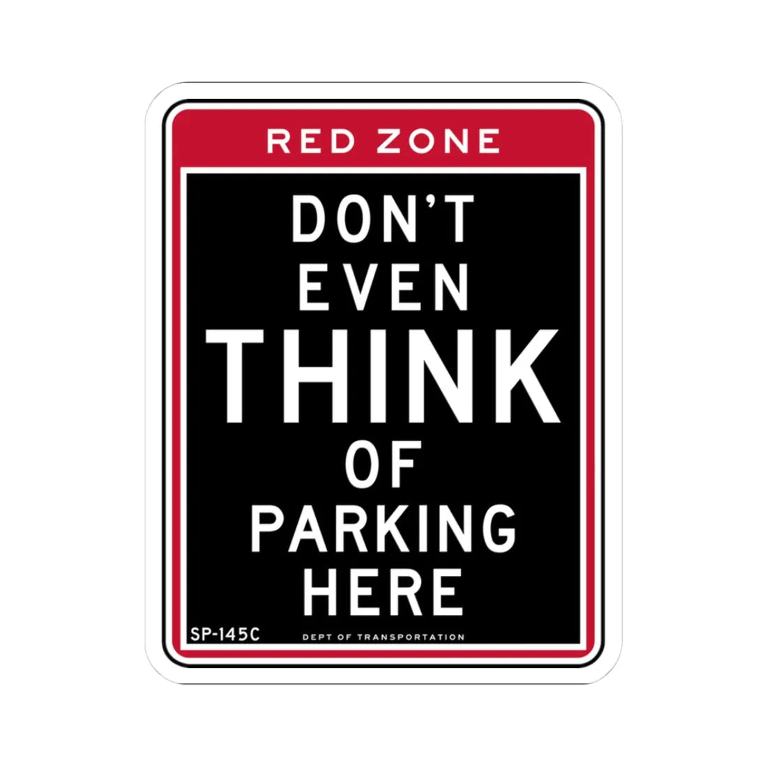 NYCDOT SP-145C (New York) (Road Sign) STICKER Vinyl Kiss-Cut Decal 3 Inch White - The Sticker Space