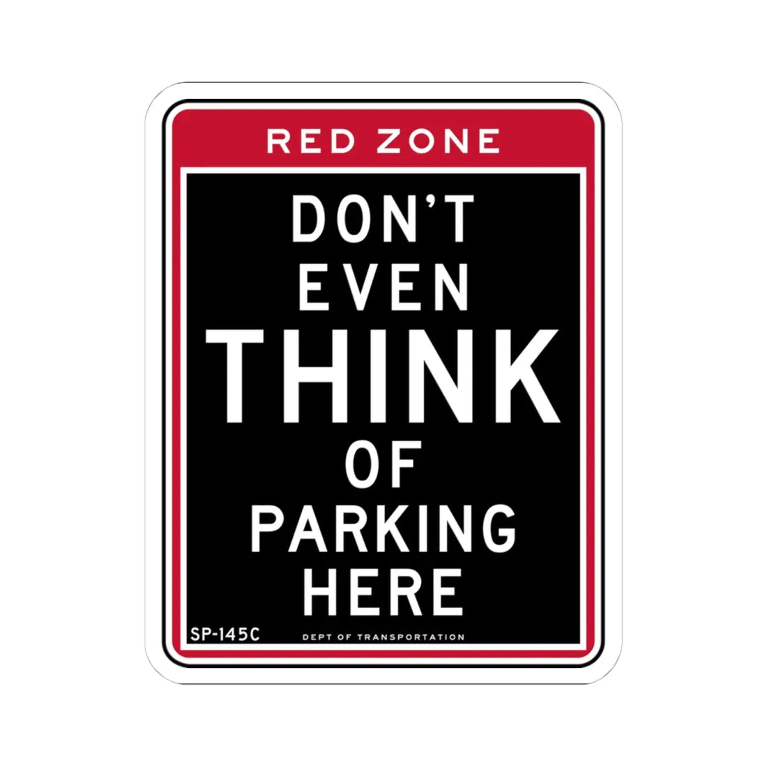 NYCDOT SP-145C (New York) (Road Sign) STICKER Vinyl Kiss-Cut Decal 4 Inch White - The Sticker Space