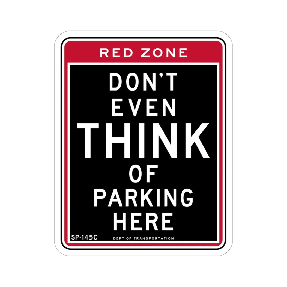 NYCDOT SP-145C (New York) (Road Sign) STICKER Vinyl Kiss-Cut Decal 6 Inch White - The Sticker Space