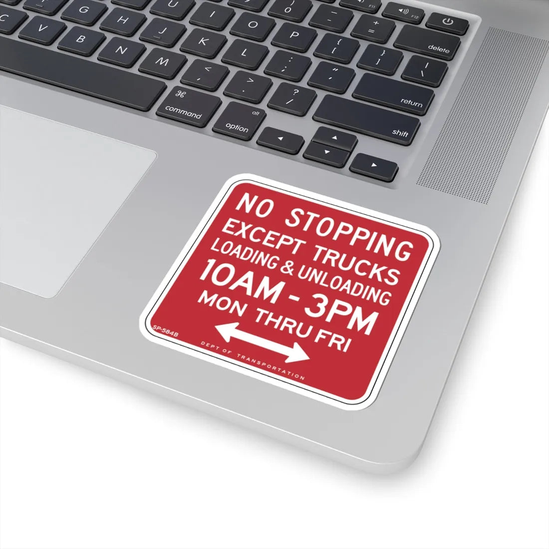 NYCDOT SP-584B (New York) (Road Sign) STICKER Vinyl Kiss-Cut Decal - The Sticker Space