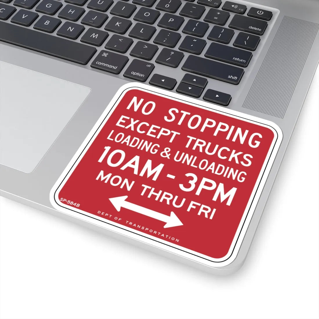 NYCDOT SP-584B (New York) (Road Sign) STICKER Vinyl Kiss-Cut Decal - The Sticker Space