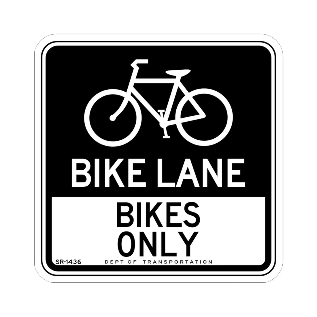 NYCDOT SR-1436 (New York) (Road Sign) STICKER Vinyl Kiss-Cut Decal 4 Inch White - The Sticker Space