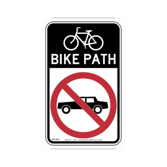 NYCDOT SR-1801 (New York) (Road Sign) STICKER Vinyl Kiss-Cut Decal 2 Inch White - The Sticker Space