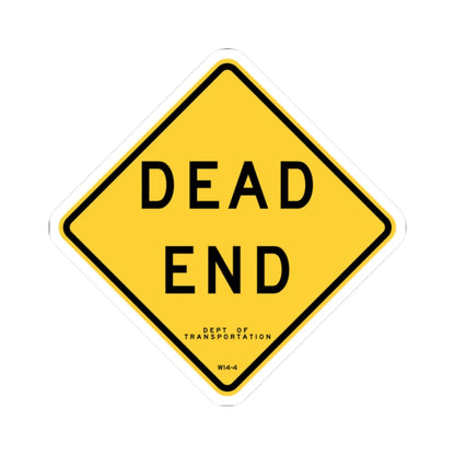 NYCDOT W14-4 (New York) (Road Sign) STICKER Vinyl Kiss-Cut Decal 2 Inch White - The Sticker Space