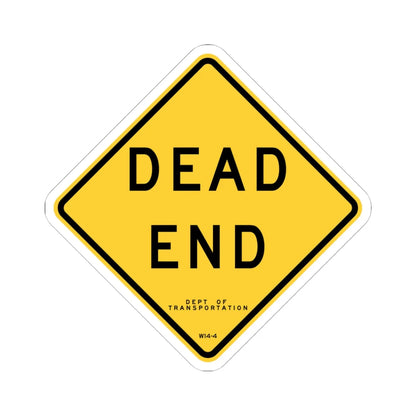 NYCDOT W14-4 (New York) (Road Sign) STICKER Vinyl Kiss-Cut Decal 4 Inch White - The Sticker Space