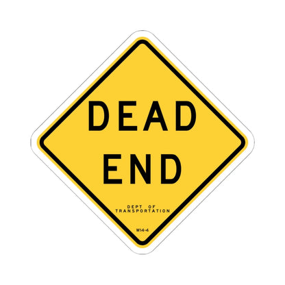 NYCDOT W14-4 (New York) (Road Sign) STICKER Vinyl Kiss-Cut Decal 6 Inch White - The Sticker Space