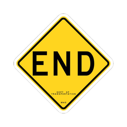 NYCDOT W14-5 (New York) (Road Sign) STICKER Vinyl Kiss-Cut Decal 4 Inch White - The Sticker Space