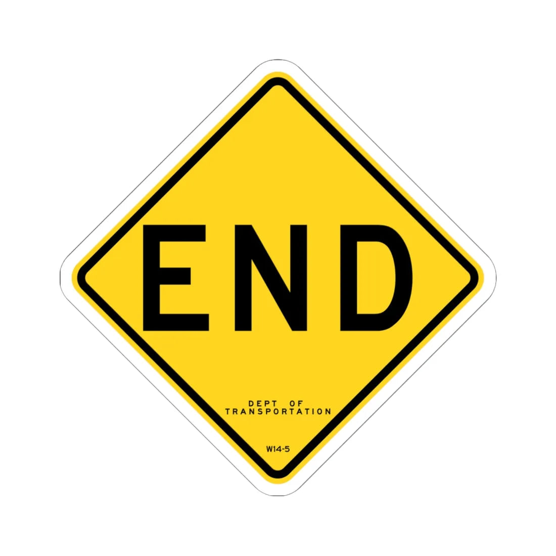 NYCDOT W14-5 (New York) (Road Sign) STICKER Vinyl Kiss-Cut Decal 6 Inch White - The Sticker Space
