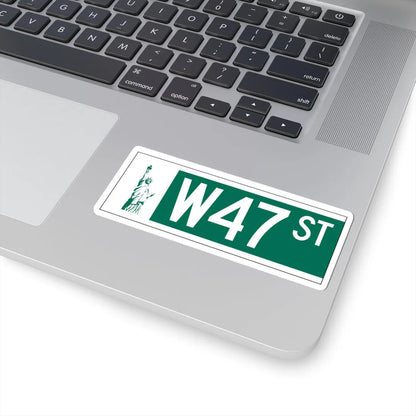 NYCDOT W47 ST Sign (New York) (Road Sign) STICKER Vinyl Kiss-Cut Decal - The Sticker Space