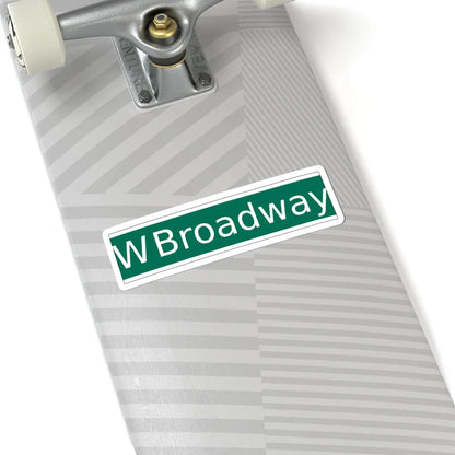 NYCDOT West Broadway Sign (New York) (Road Sign) STICKER Vinyl Kiss-Cut Decal - The Sticker Space