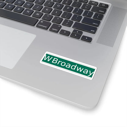 NYCDOT West Broadway Sign (New York) (Road Sign) STICKER Vinyl Kiss-Cut Decal - The Sticker Space