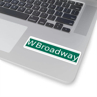 NYCDOT West Broadway Sign (New York) (Road Sign) STICKER Vinyl Kiss-Cut Decal - The Sticker Space