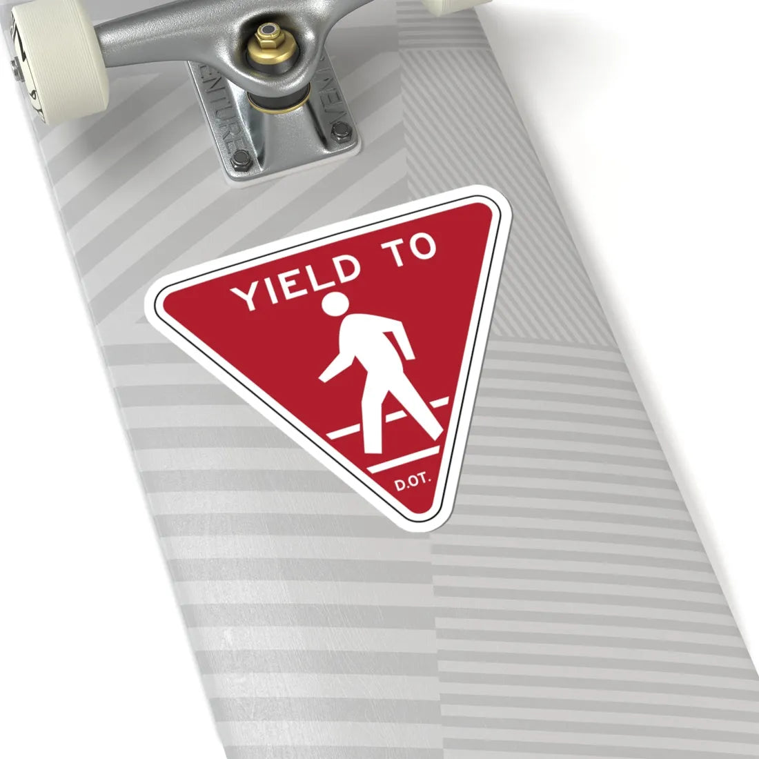 NYCDOT YIELD TO PEDESTRIANS (New York) (Road Sign) STICKER Vinyl Kiss-Cut Decal - The Sticker Space