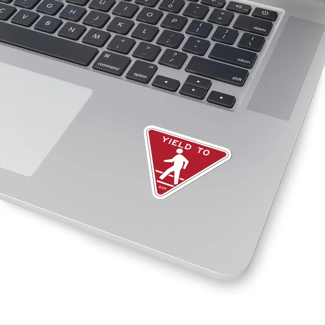 NYCDOT YIELD TO PEDESTRIANS (New York) (Road Sign) STICKER Vinyl Kiss-Cut Decal - The Sticker Space