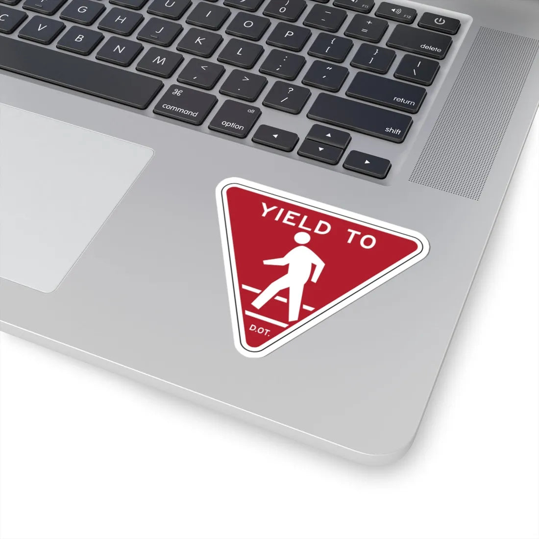 NYCDOT YIELD TO PEDESTRIANS (New York) (Road Sign) STICKER Vinyl Kiss-Cut Decal - The Sticker Space