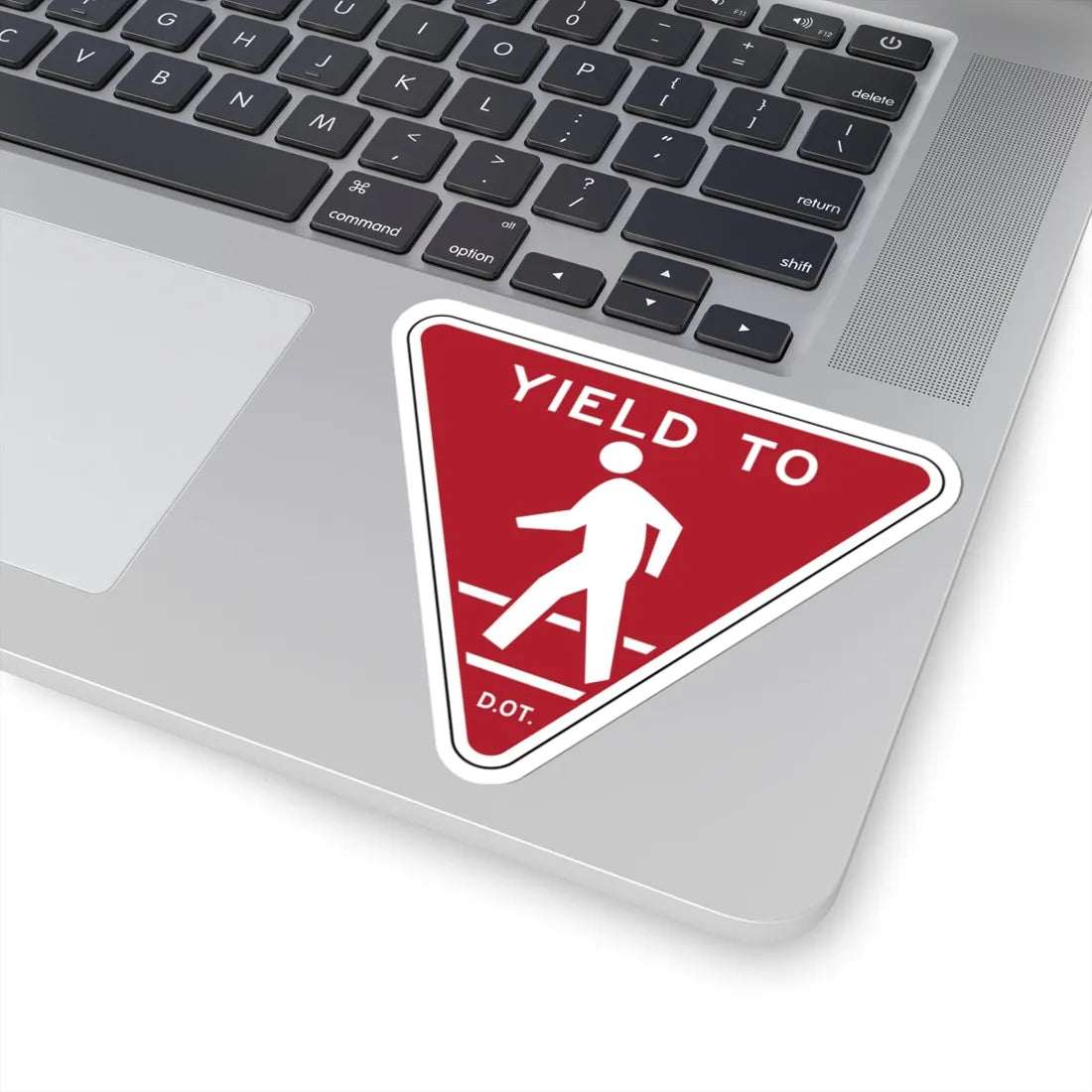 NYCDOT YIELD TO PEDESTRIANS (New York) (Road Sign) STICKER Vinyl Kiss-Cut Decal - The Sticker Space