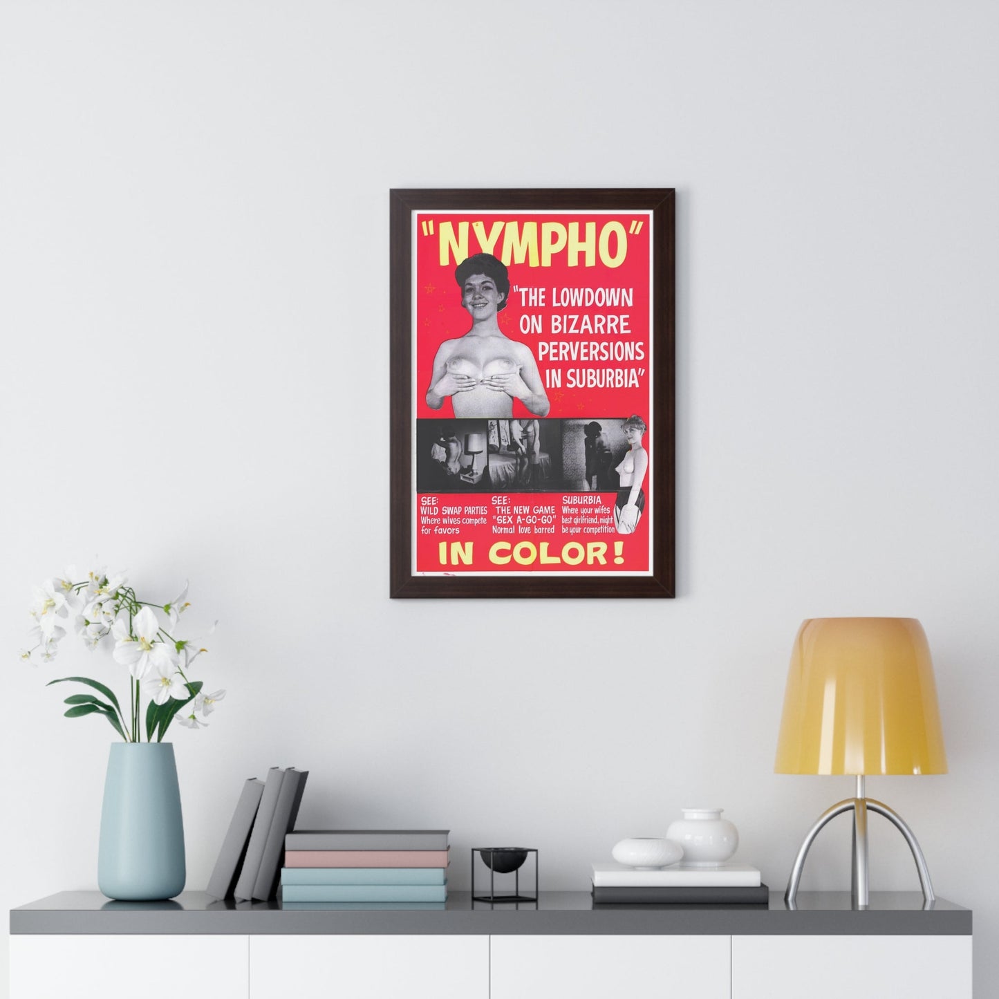 NYMPHO - Framed Movie Poster-The Sticker Space