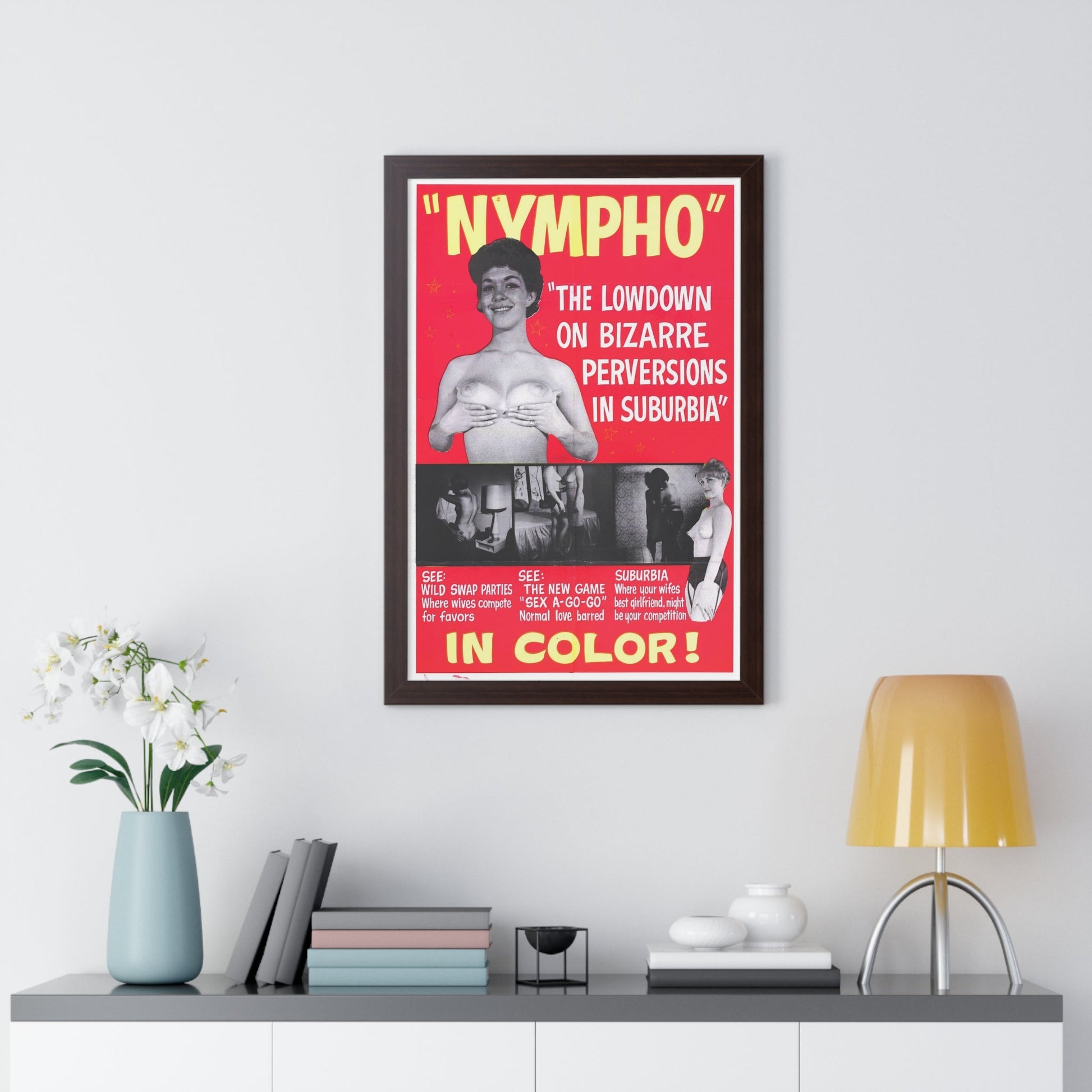 NYMPHO - Framed Movie Poster-The Sticker Space