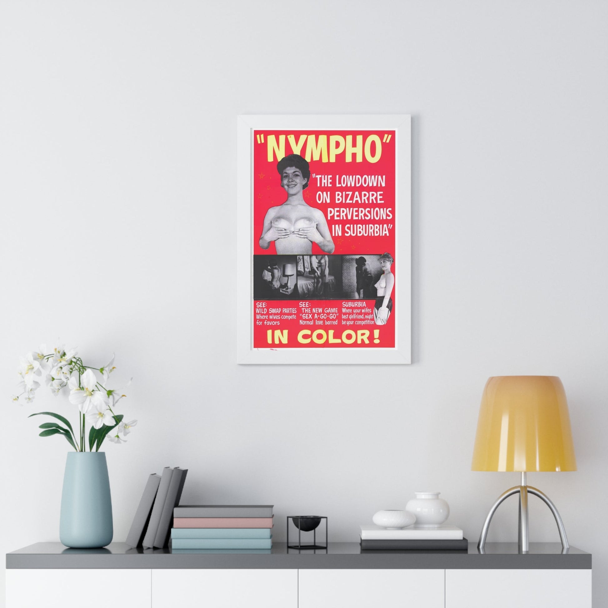 NYMPHO - Framed Movie Poster-The Sticker Space