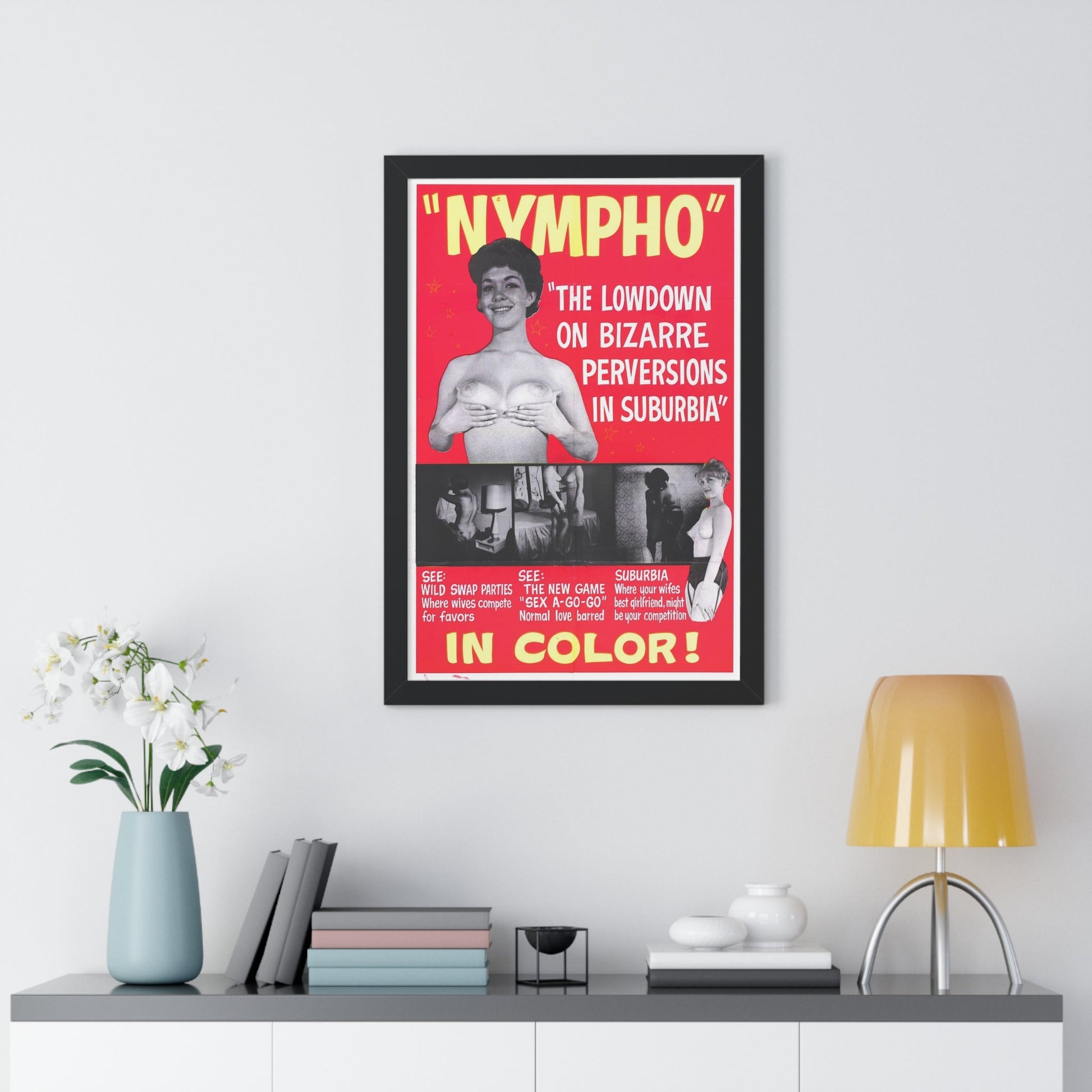 NYMPHO - Framed Movie Poster-The Sticker Space