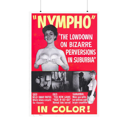 NYMPHO - Paper Movie Poster-36" x 54"-The Sticker Space