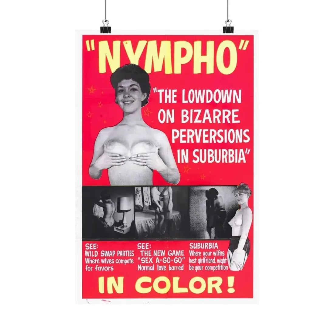 NYMPHO - Paper Movie Poster - The Sticker Space