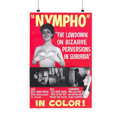NYMPHO - Paper Movie Poster - The Sticker Space