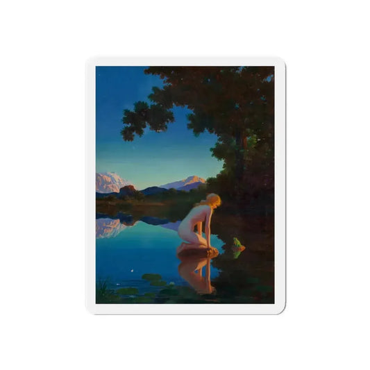 Nyph and the Frog (Magazine Illustration) Refrigerator Magnet 6 Inch - The Sticker Space