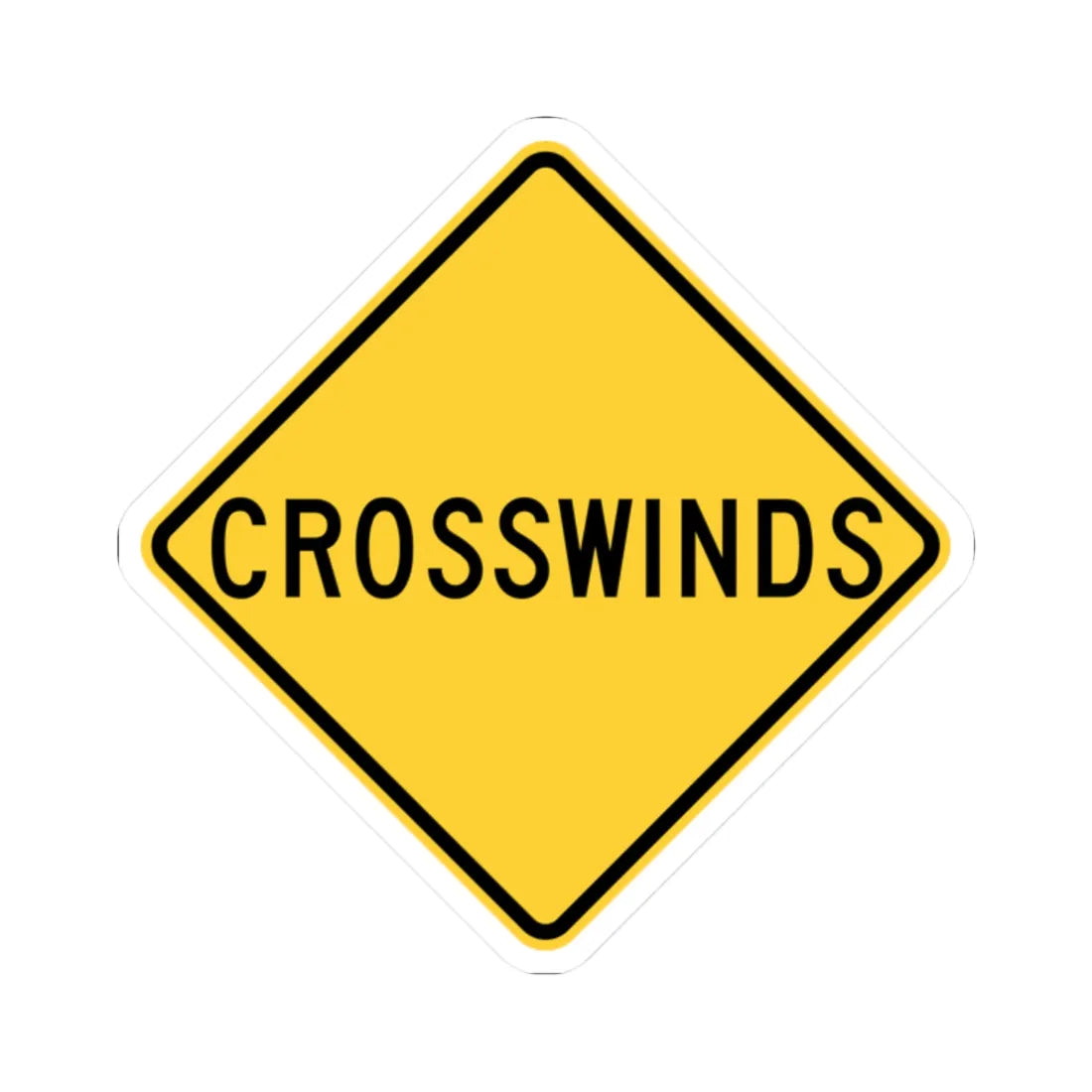 NYS NYW7-16 (New York) (Road Sign) STICKER Vinyl Kiss-Cut Decal 2 Inch White - The Sticker Space