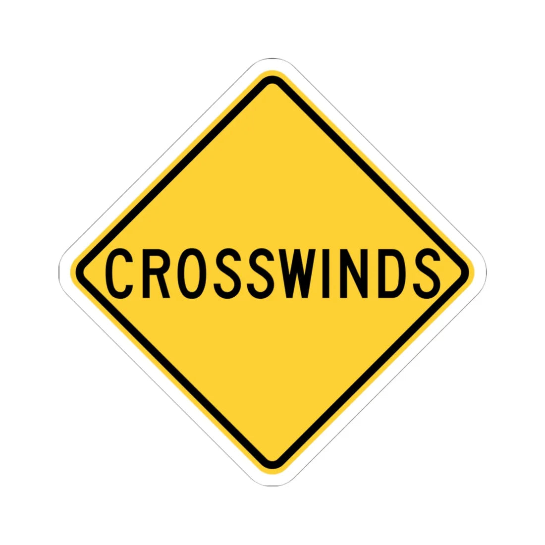 NYS NYW7-16 (New York) (Road Sign) STICKER Vinyl Kiss-Cut Decal 4 Inch White - The Sticker Space