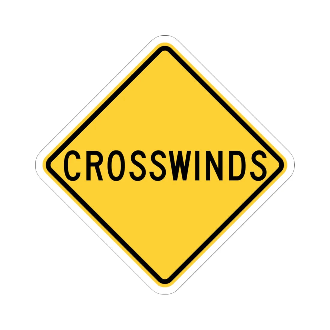 NYS NYW7-16 (New York) (Road Sign) STICKER Vinyl Kiss-Cut Decal 6 Inch White - The Sticker Space