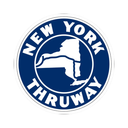 NYS Thruway Sign (New York) (Road Sign) STICKER Vinyl Kiss-Cut Decal 2 Inch White - The Sticker Space