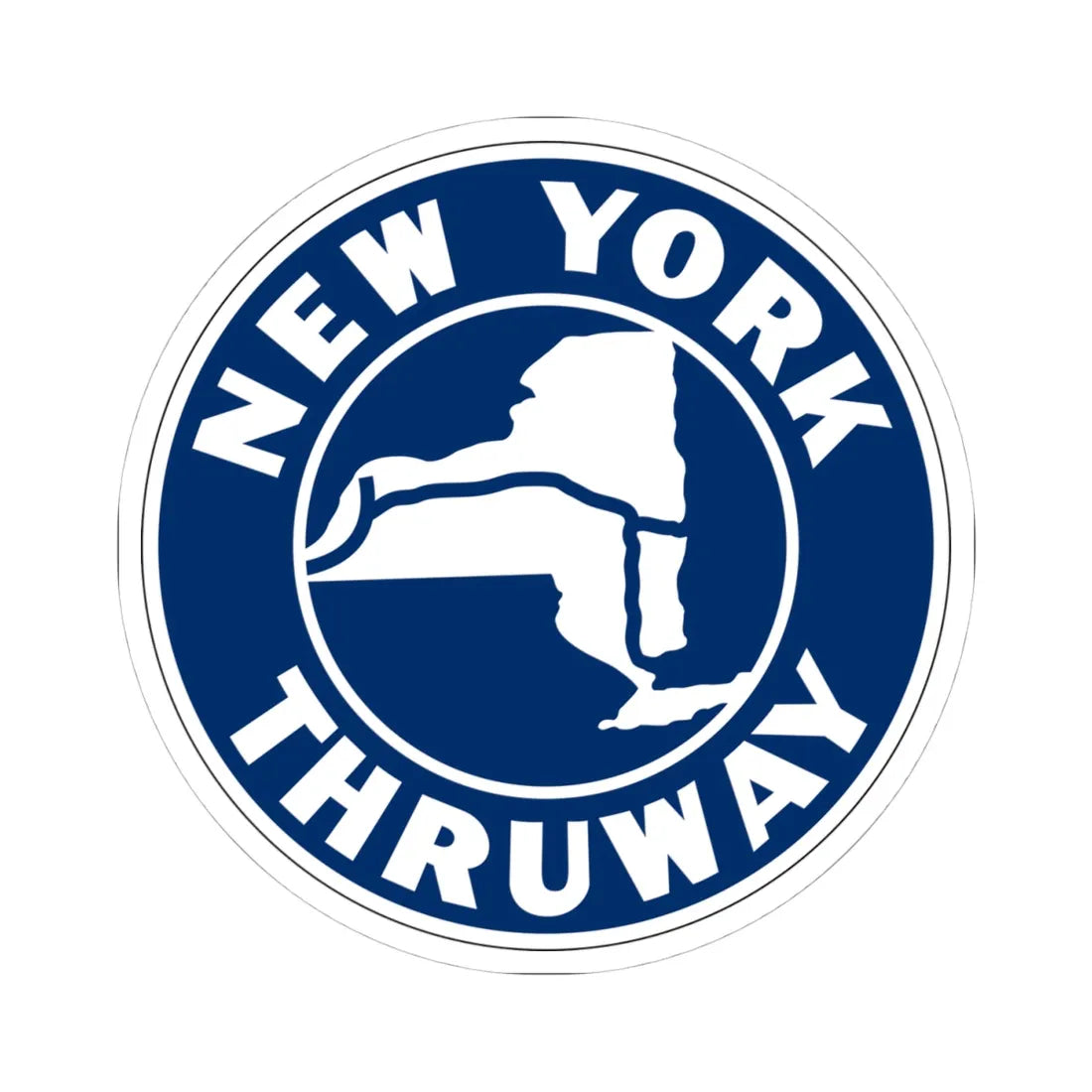 NYS Thruway Sign (New York) (Road Sign) STICKER Vinyl Kiss-Cut Decal 4 Inch White - The Sticker Space