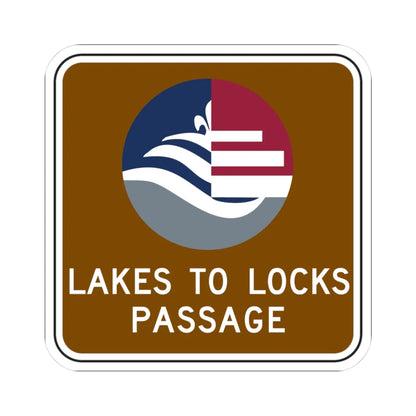 NYSDOT NYM18-3 (New York) (Road Sign) STICKER Vinyl Kiss-Cut Decal 3 Inch White - The Sticker Space