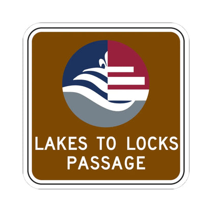 NYSDOT NYM18-3 (New York) (Road Sign) STICKER Vinyl Kiss-Cut Decal 4 Inch White - The Sticker Space