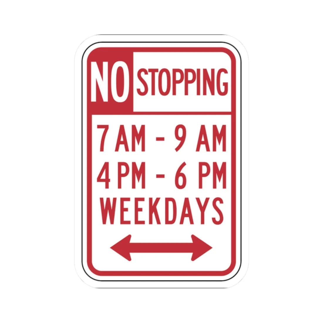 NYSDOT NYP1-8 (New York) (Road Sign) STICKER Vinyl Kiss-Cut Decal 2 Inch White - The Sticker Space