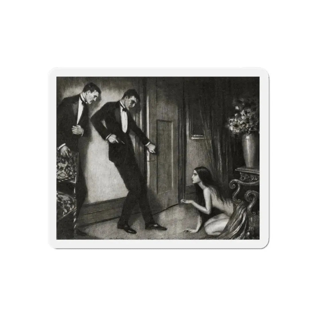 O Chivalry (2), Liberty magazine, July 20, 1929 (Magazine Illustration) Refrigerator Magnet 6 Inch - The Sticker Space