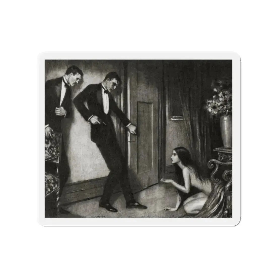 O Chivalry (2), Liberty magazine, July 20, 1929 (Magazine Illustration) Refrigerator Magnet - The Sticker Space