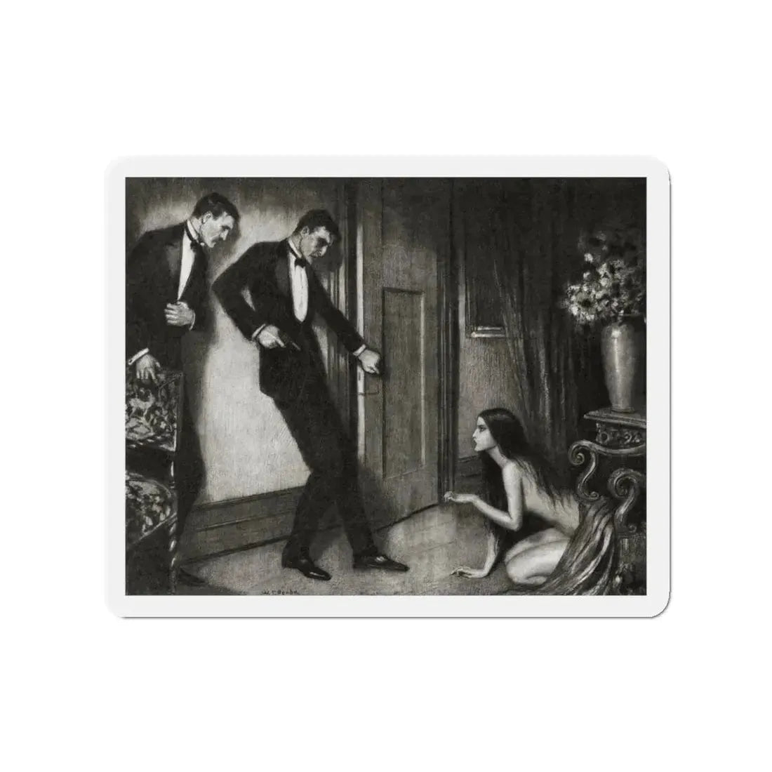 O Chivalry (2), Liberty magazine, July 20, 1929 (Magazine Illustration) Refrigerator Magnet - The Sticker Space